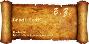 Bradl Zoé névjegykártya